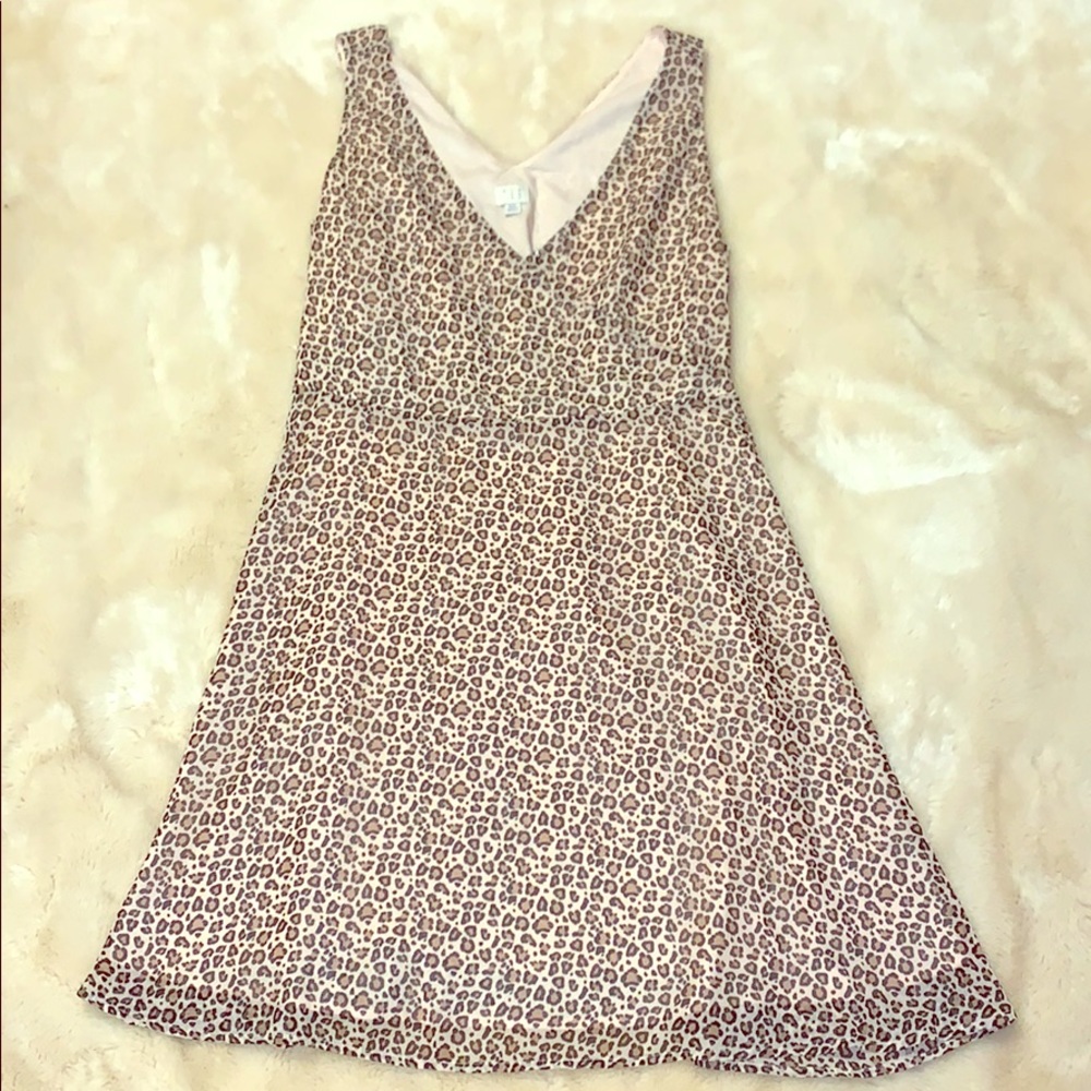 Animal print silk underneath dress